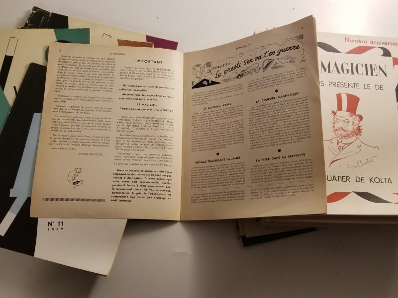 vends collection revue le magicien du n°1 mars 1937 au n° 126 mai 1973 +n°137 juin 1992 a 134 mars 1994