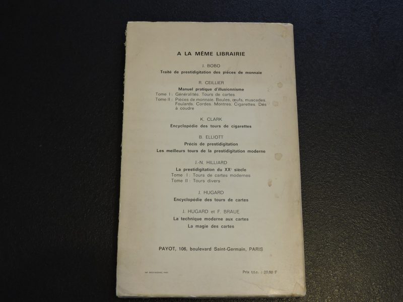 PAYOT Les merveilles de la prestidigitation George G. Kaplan Edition 1971
