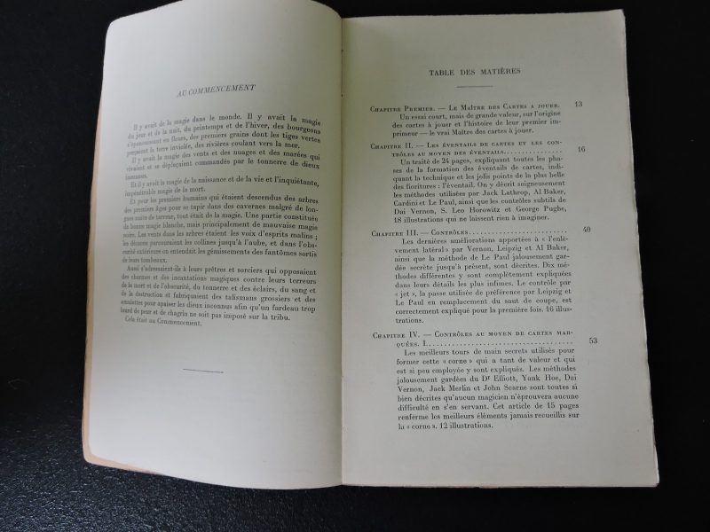 PAYOT La prestidigitation du XXe siècle Tome I Tours de cartes modernes John Northern Hilliard Edition 1954